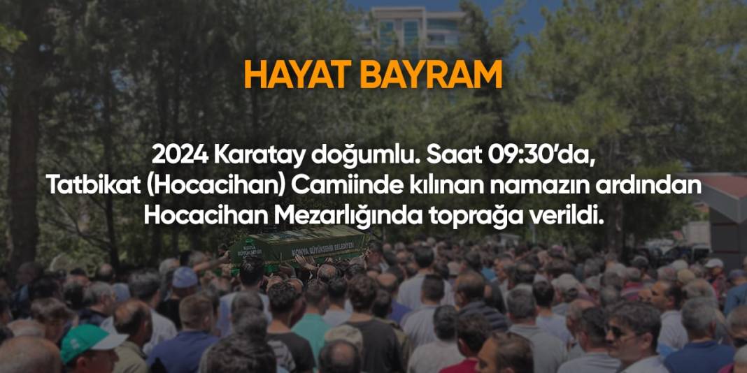 Konya'da bugün vefat edenler | 22 Ekim 2024 4